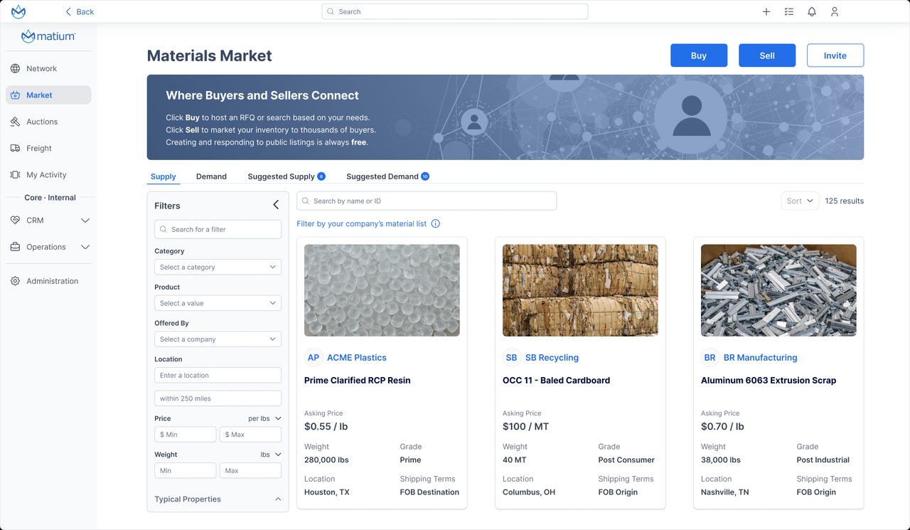 Marketplace search interface
